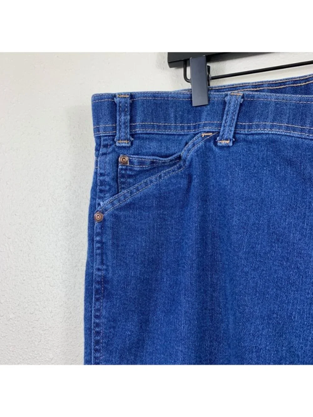 VTG 80s Levi’s Action Jeans 36x30 Orange Tab Blue Denim Straight Leg Western